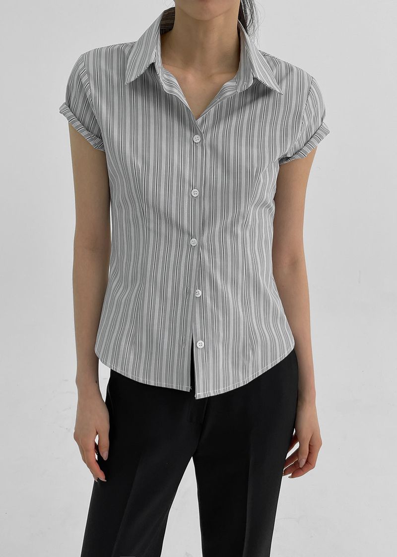BLACKUP（ブラックアップ）の「[MADE] Bade Stripe Short Sleeve Shirt（Tops）」
