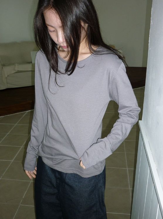 26SS★ [BAONHAUS] Seden Modal Layered Round T-shirt