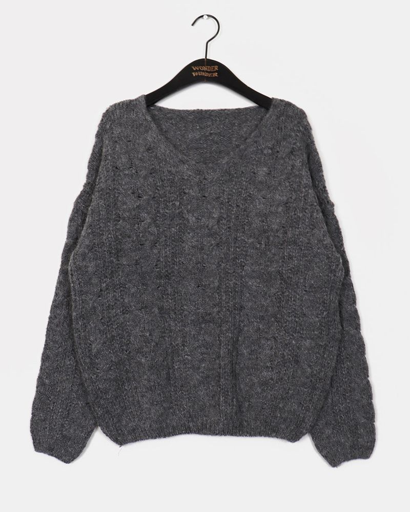 Wittle alpaca twisted V-neck knitwear