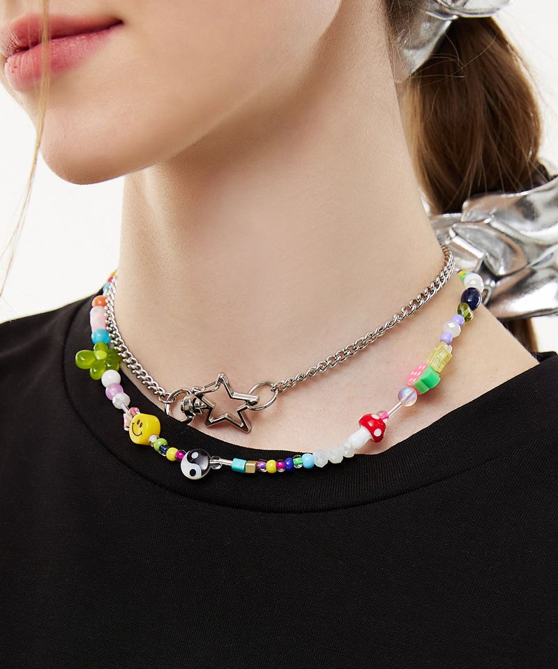 Summer Mix Smile Beads Necklace