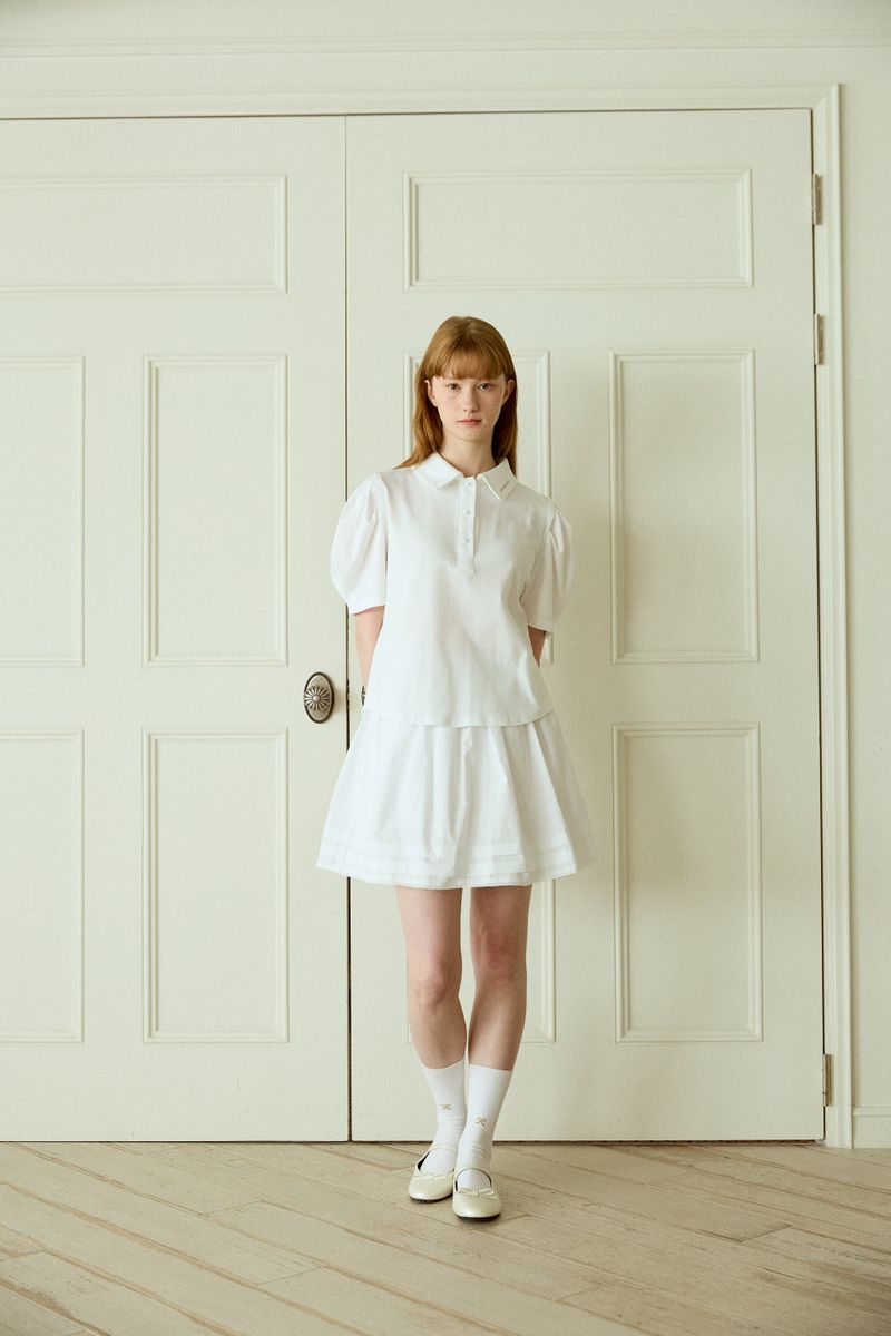PINK PINEAPPLE（ピンクパイナップル）の「PUFF PIQUE SHIRT（Dresses）」