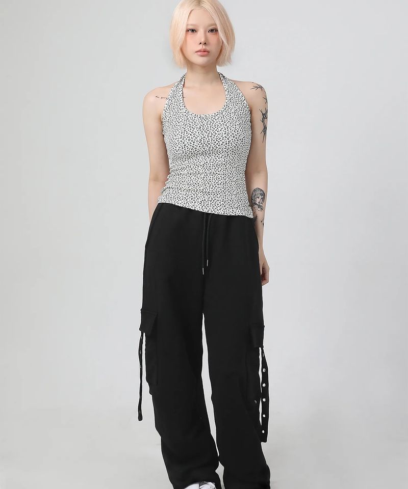 Leopard Haulter Neck Sleeveless