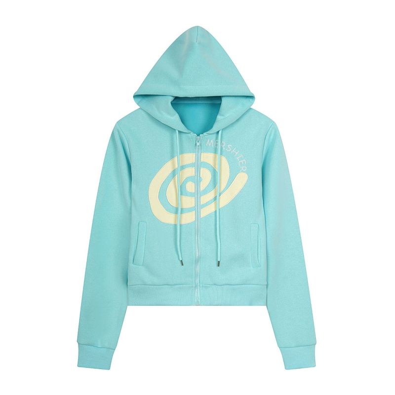 Zarela Spiral Graphic Hoodie Zip-up