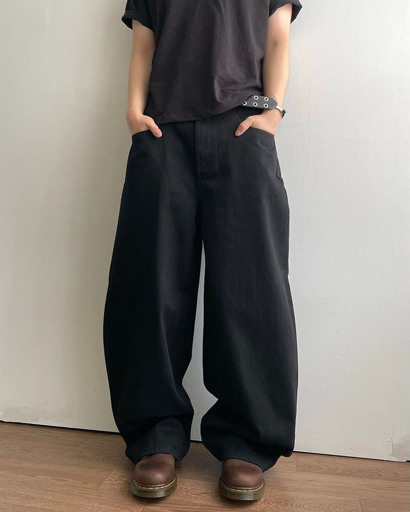 Goth Black Denim Pants