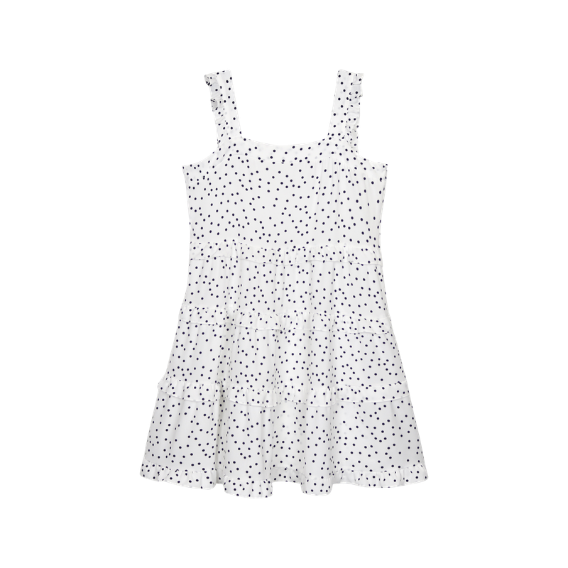 RUFFLED POLKA DOT DRESS