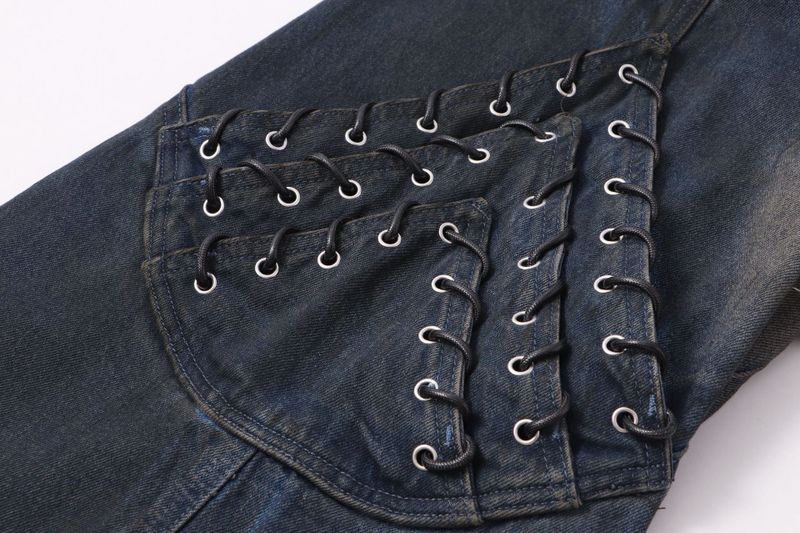 Hunter Eyelet Denim Wide Pants