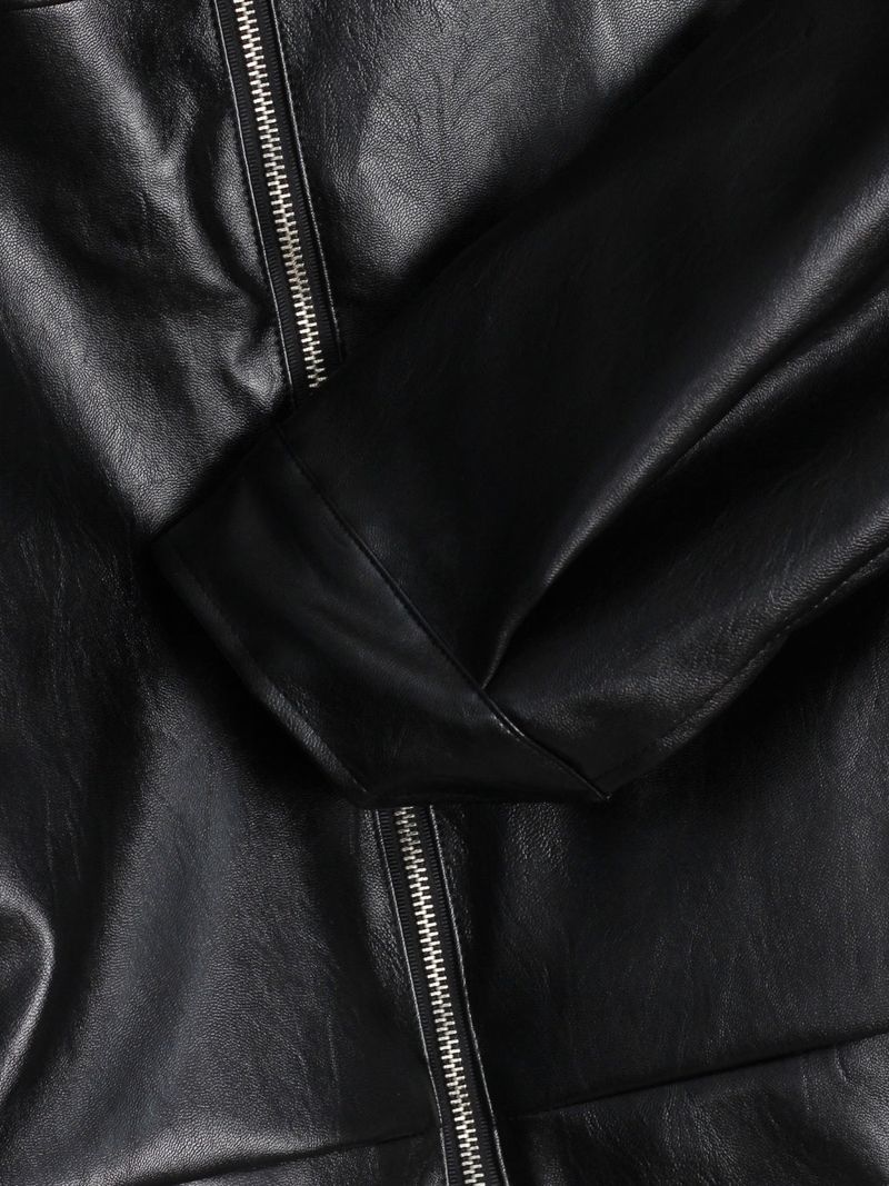 El Collarless Leather Jacket