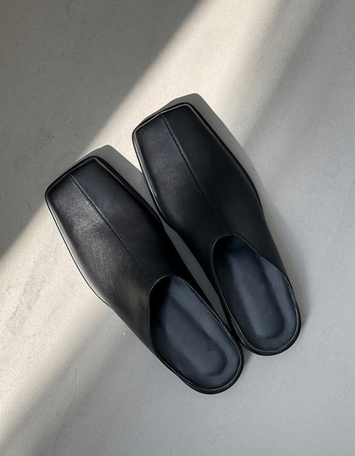 [HAND MADE] Square Bloafer (Black)