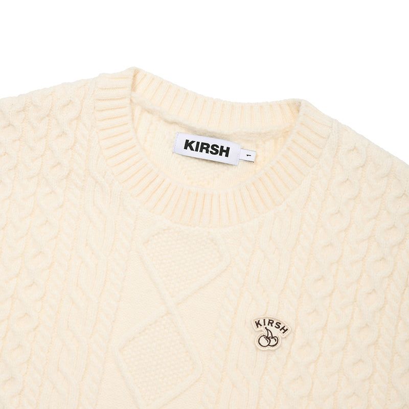 ARCH CHERRY CABLE KNIT [IVORY]