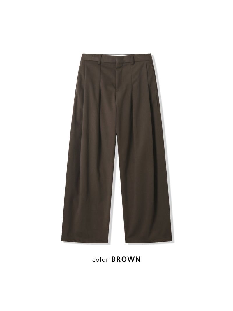 M2 WOOL REVERSE TUCK SLACKS