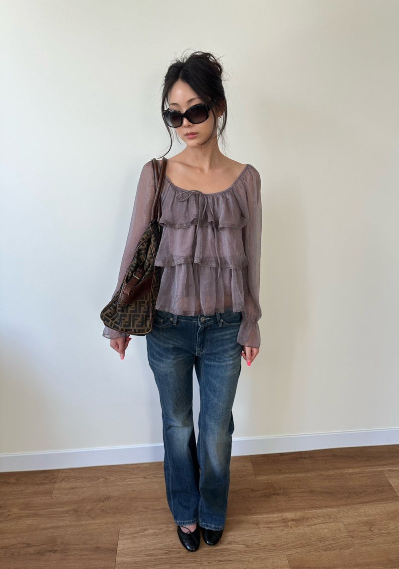 soft bootcut denim pants