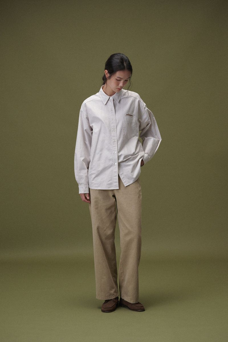 Classic stripe shirts (Brown)
