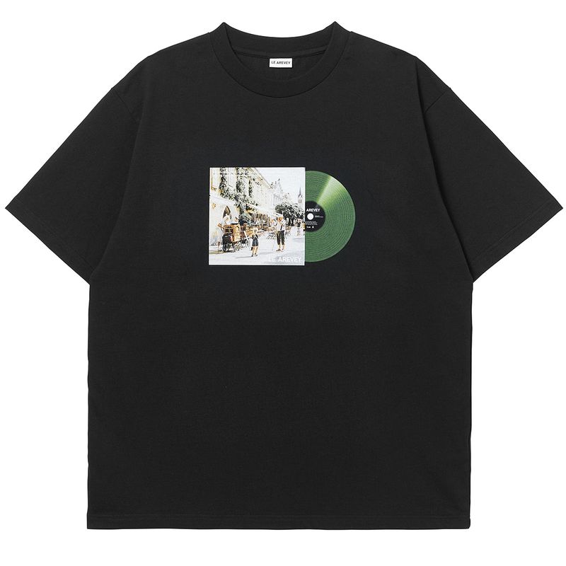 LE AREVEY（アルヴェイ）の「LE AREVEY LP COLLECTOR T-SHIRT BLACK / GREEN（Tops）」