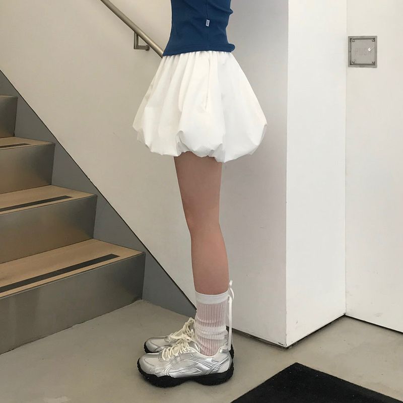 [MADE/3color] Dive, pumpkin fluffy miniskirt