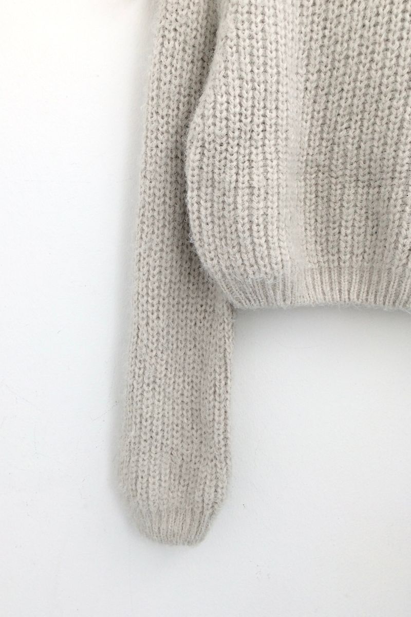 Shoulder collar loose knitwear