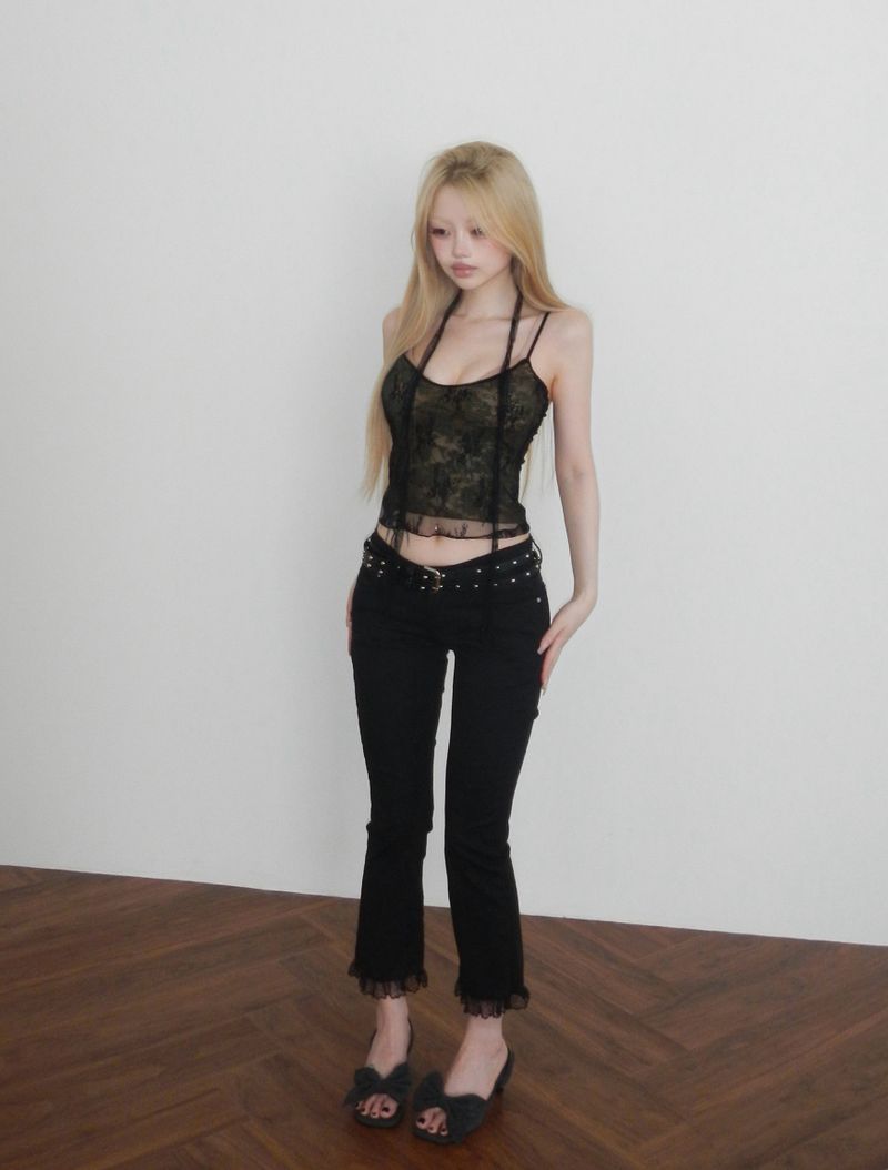 sage scarf bustier(2 color)
