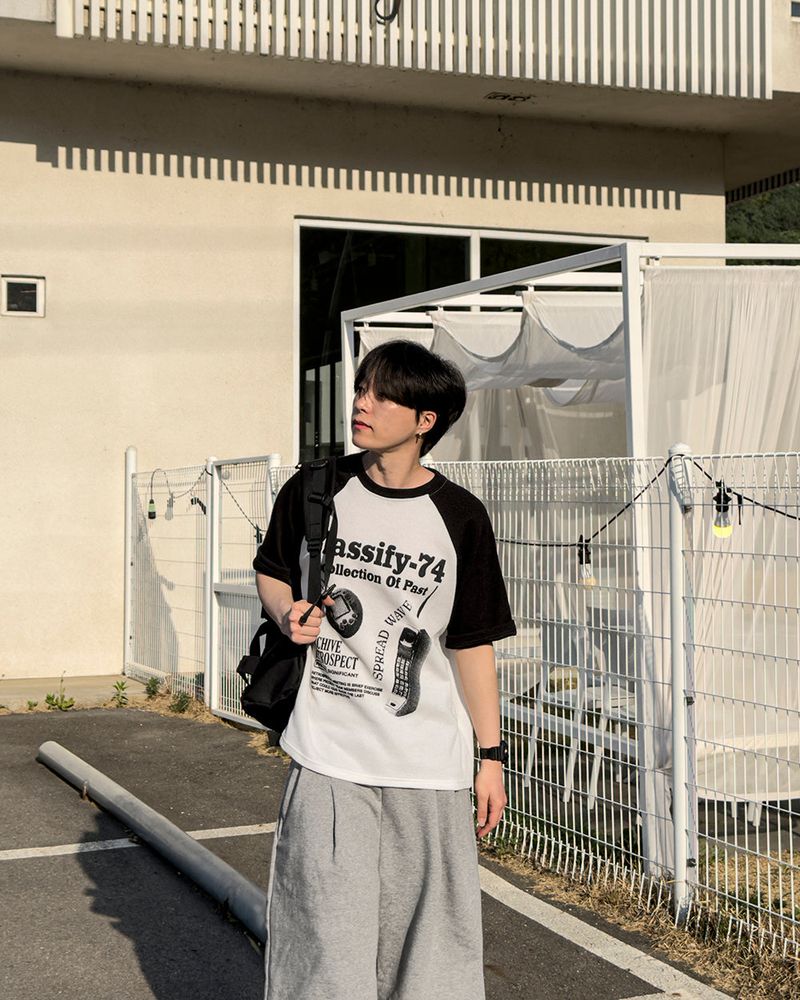 Ragiv Graphic Raglan Knit Short Sleeve