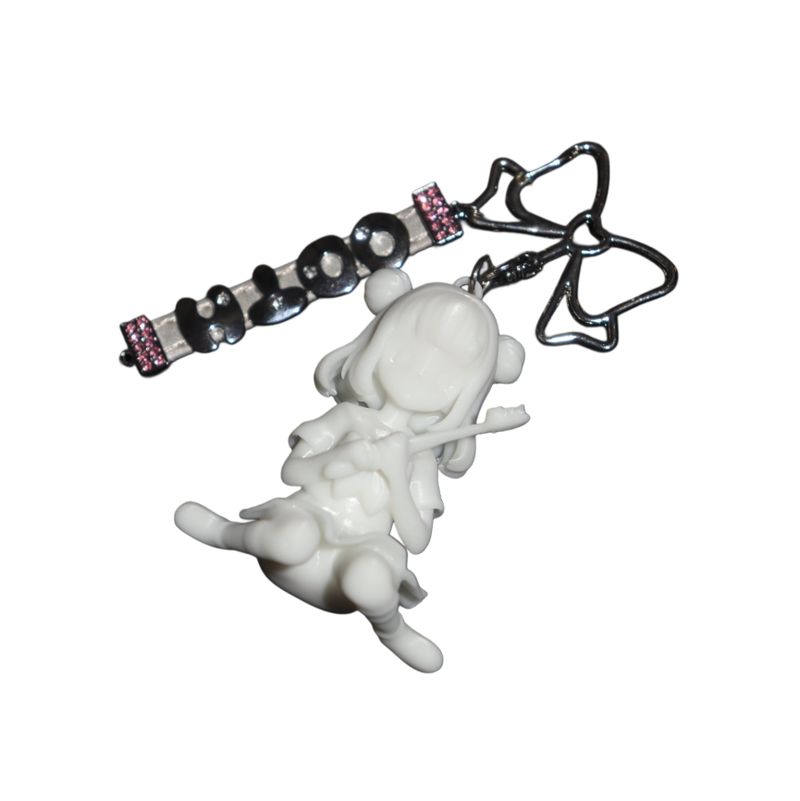 [MADE] Brush girl Statue Keyring (Pigtail)