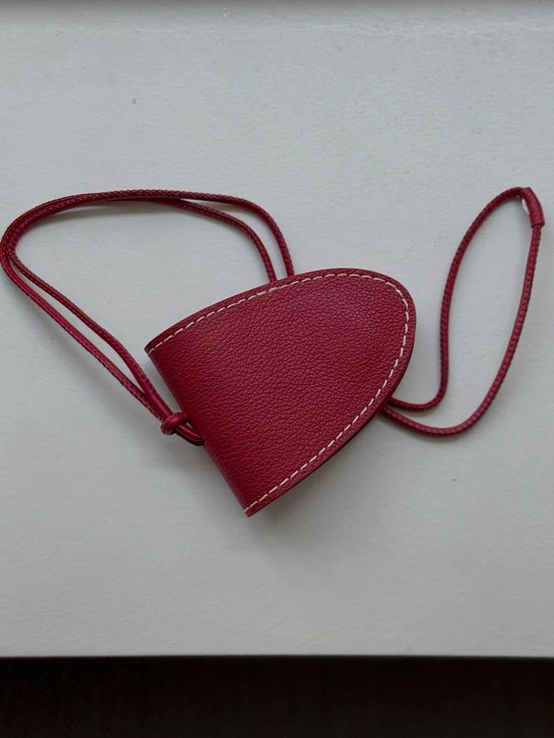 [Real Leather] Stitch Clip Sunglasses Holder