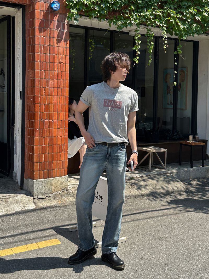 lemenne（ルメンヌ）の「LMN Tember Brush Semi-Wide Denim Pants (blue)（Pants）」