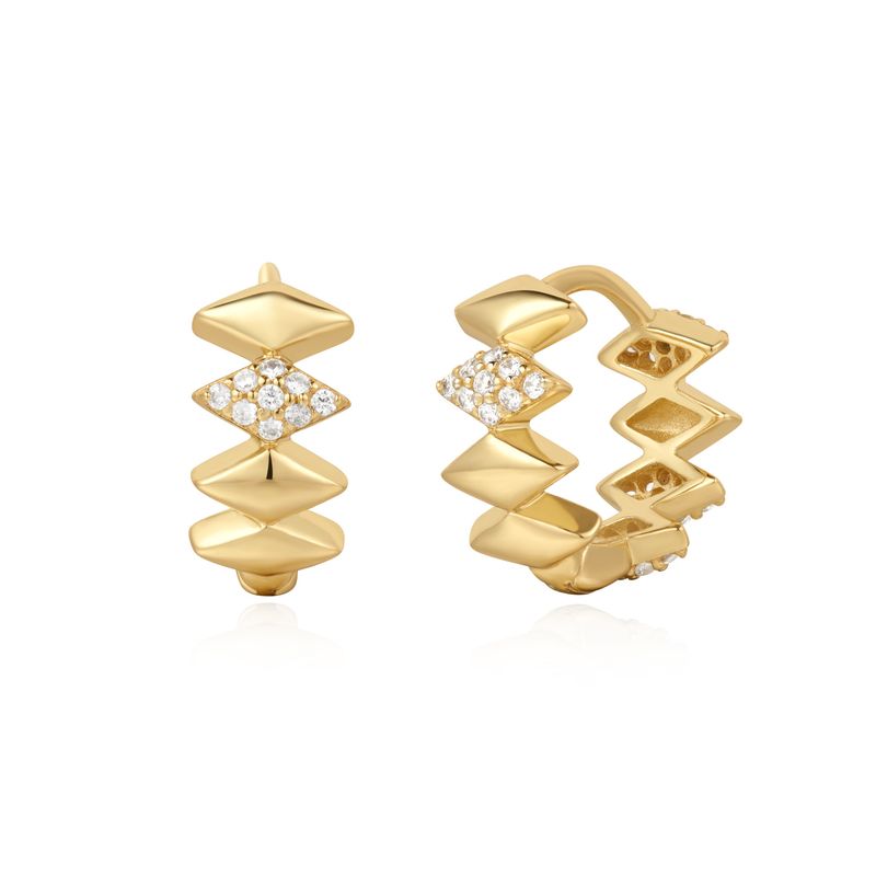 Gold Multi Sparkle 925 Silver Ring Earring E061-09G