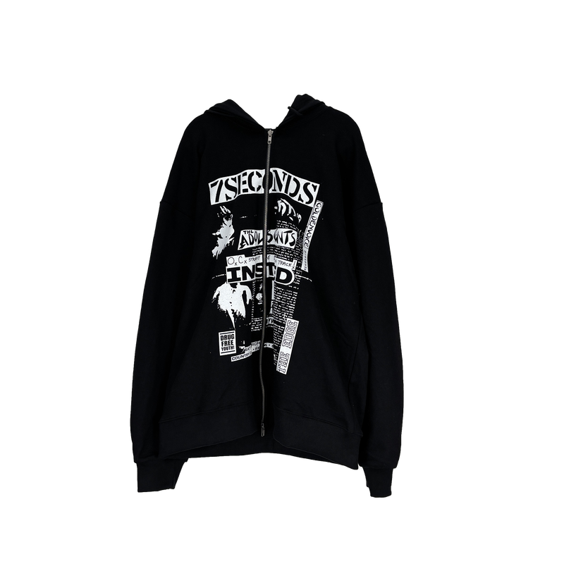 toon hooded zip-up