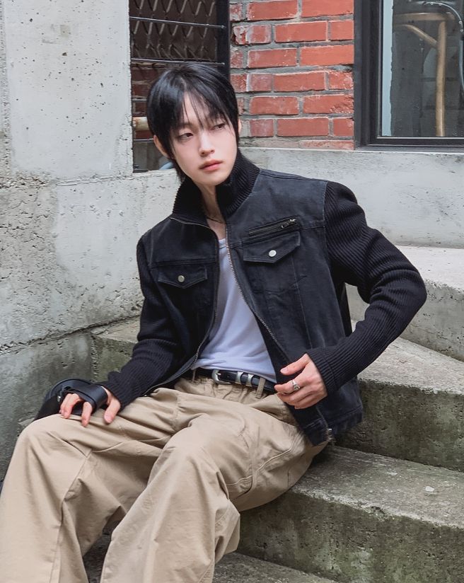 フィールデン プレート ジッパー ワイド パンツ