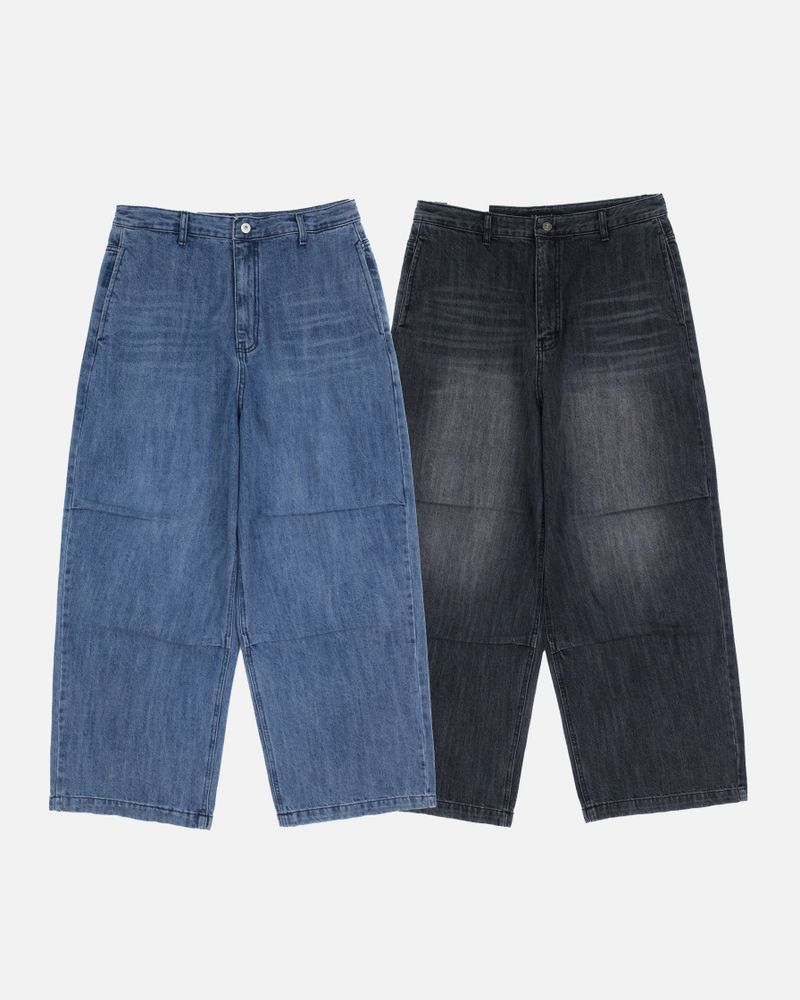 Burnett Double Pintuck Balloon Denim Pants 2C