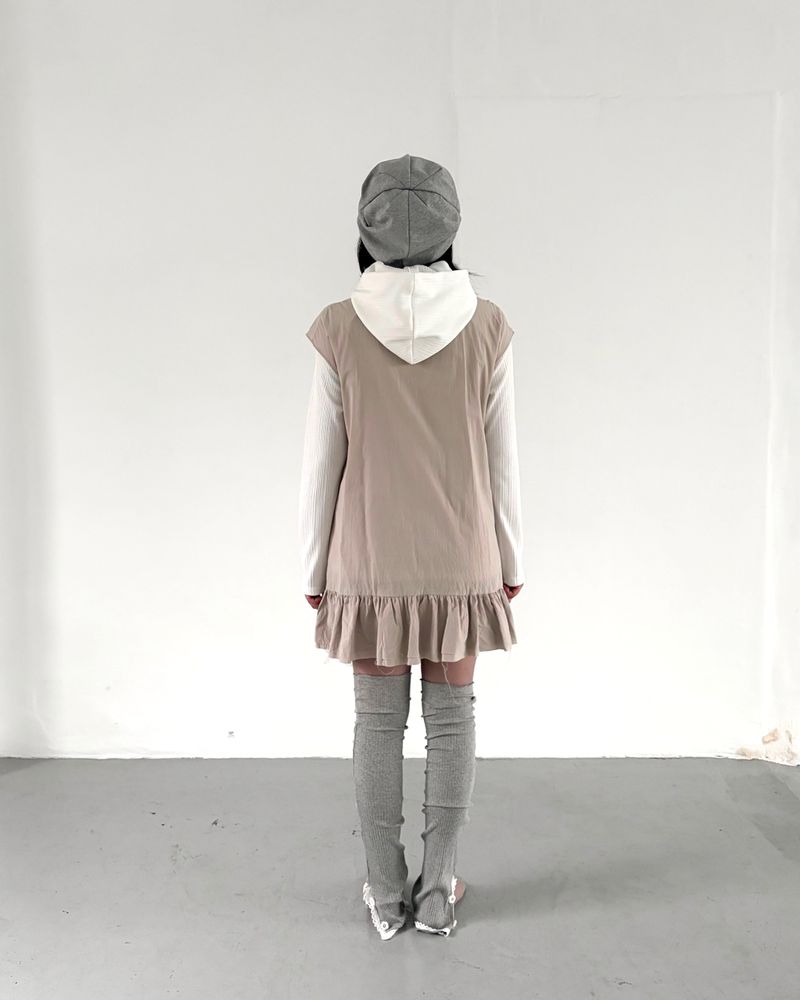 Diagonal Henley Hoodie