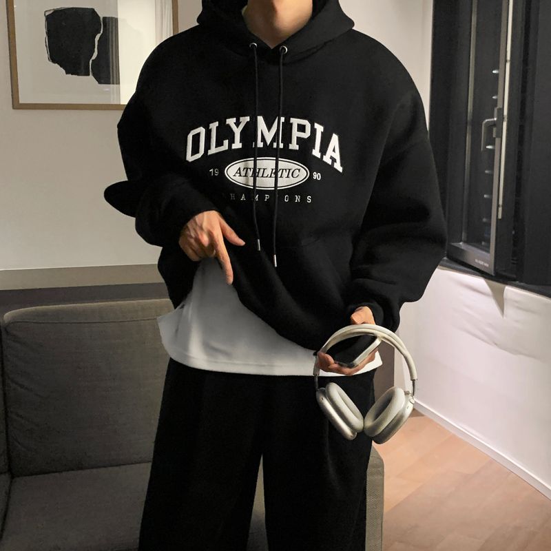 LMN Olympia Embroidery Double Paper Oversized Fit Hooded (6 colors)