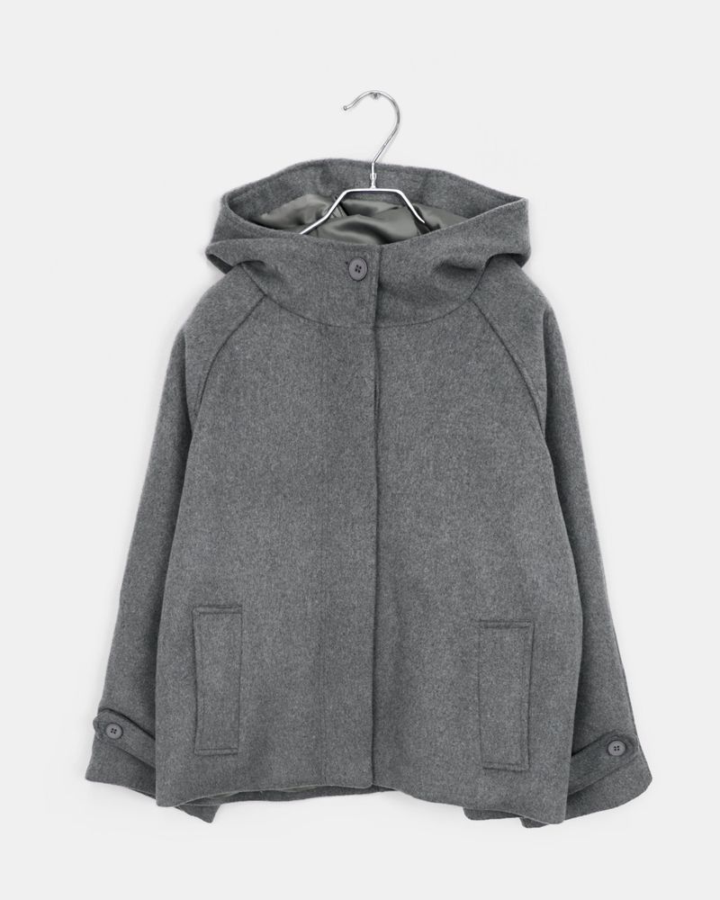 [MADE] Emo High-neck Midi Hooded Coat