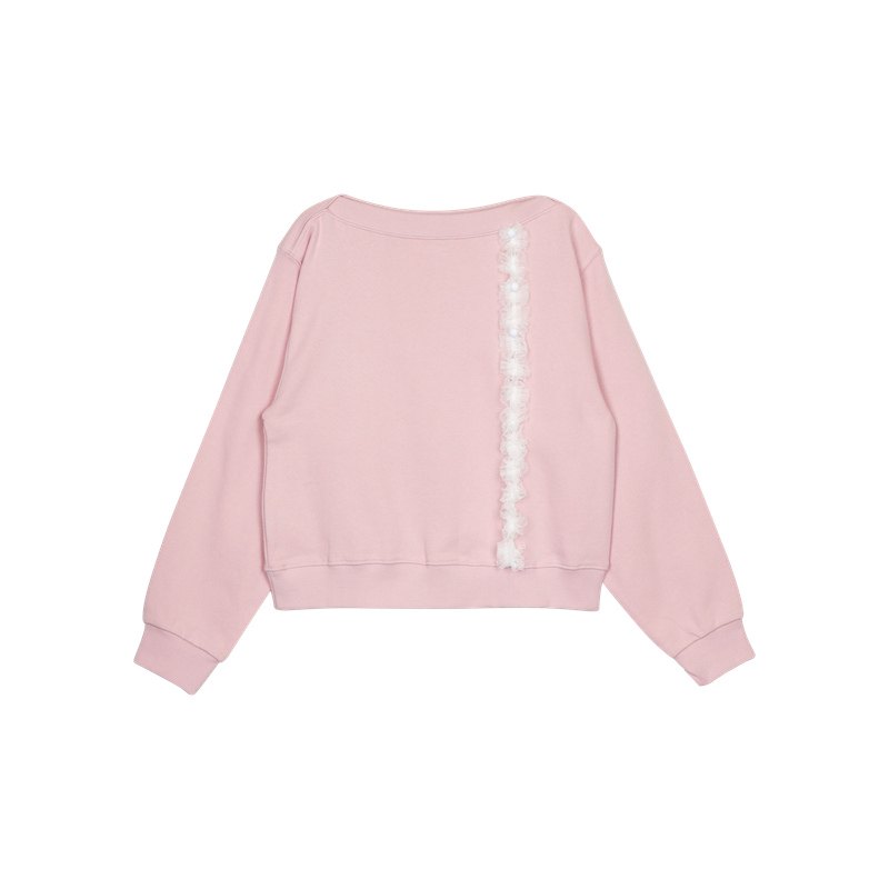CHIFFON LINE SWEATSHIRT