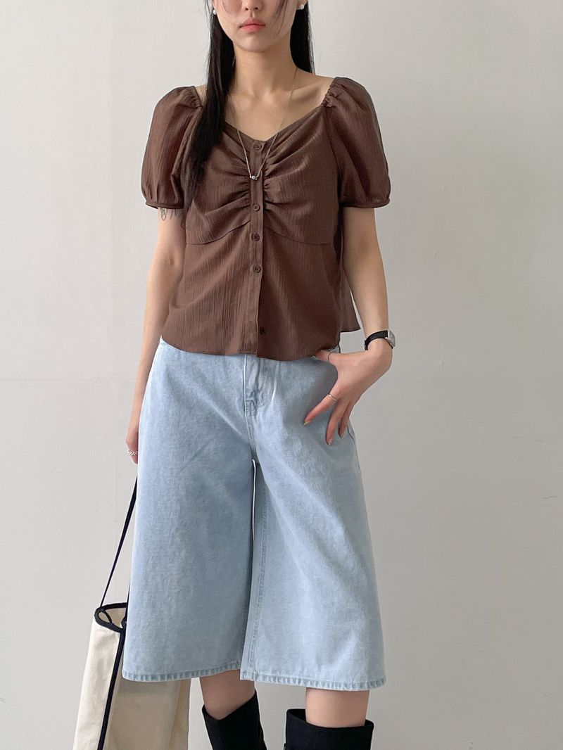 775 Bermuda Wide Denim Pants