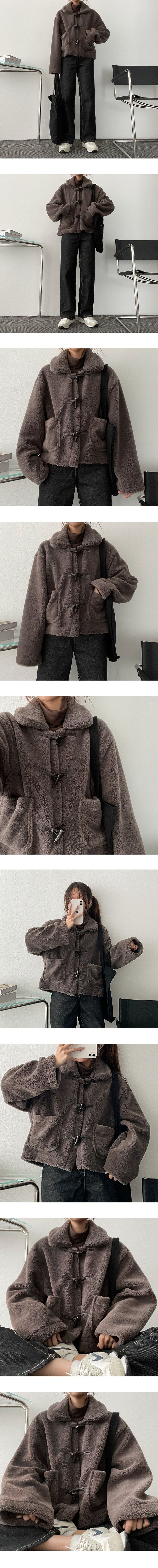 [Mink wool] Elive wool tteokbokki coat jacket