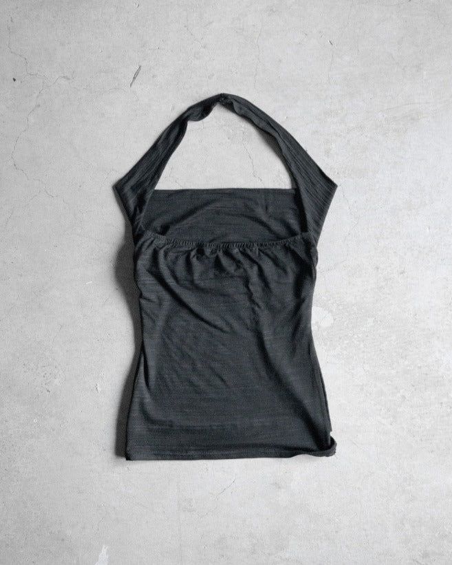 Ar Cowl Neck Halter Tube Top