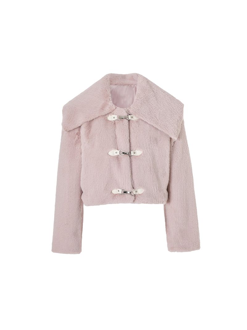 Bebe sailor fur jacket (Pink)