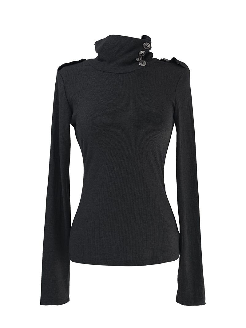 signal high neck button T (2color)