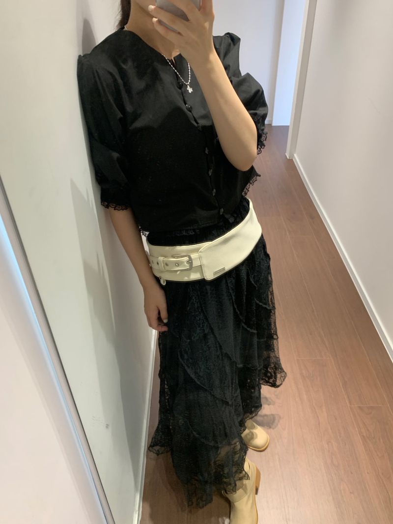 Eyelet Low Suede Belt (2color)
