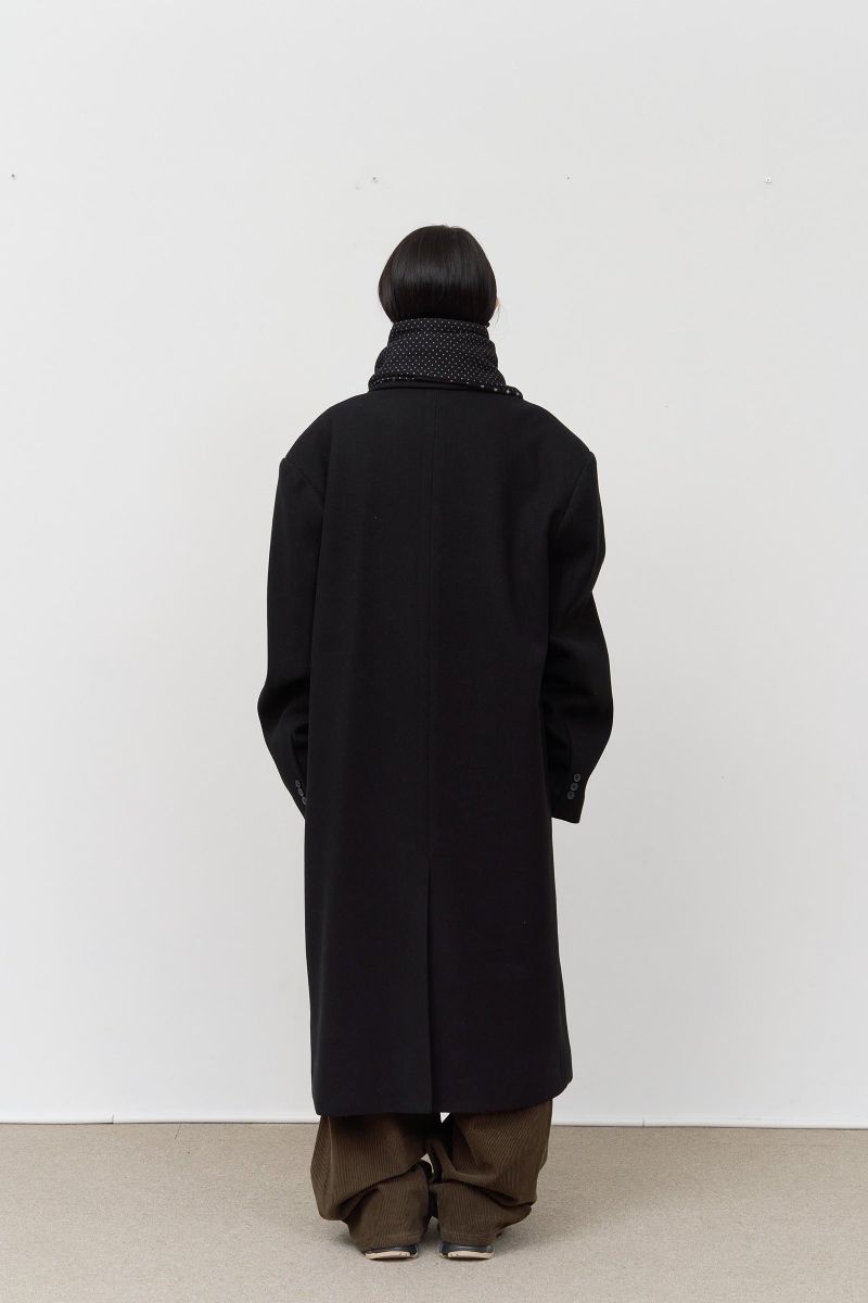 Draw Double Breasted Coat