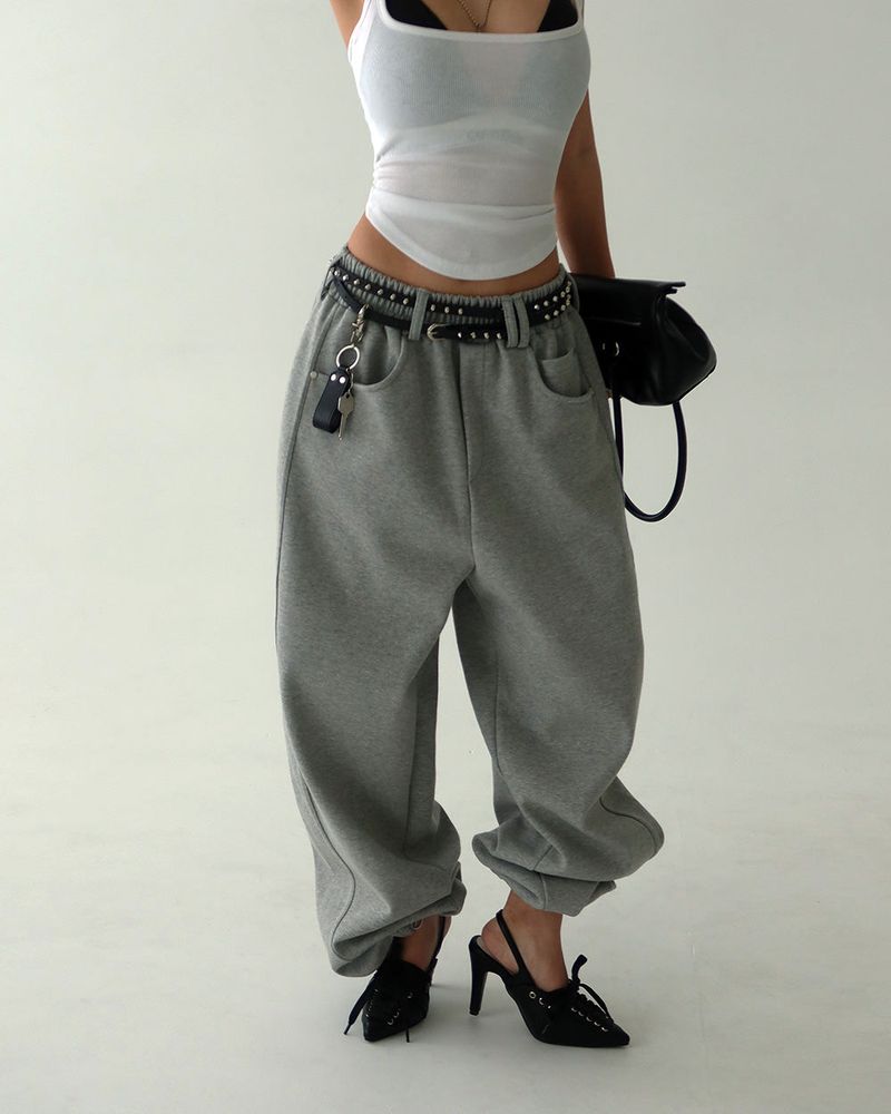 [UNISEX] Belt Loop String Jogger & Wide Pants