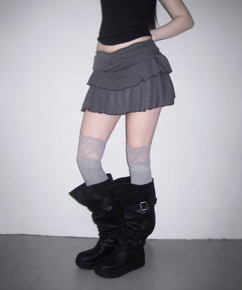 ash ruffle mini sk (3colors)