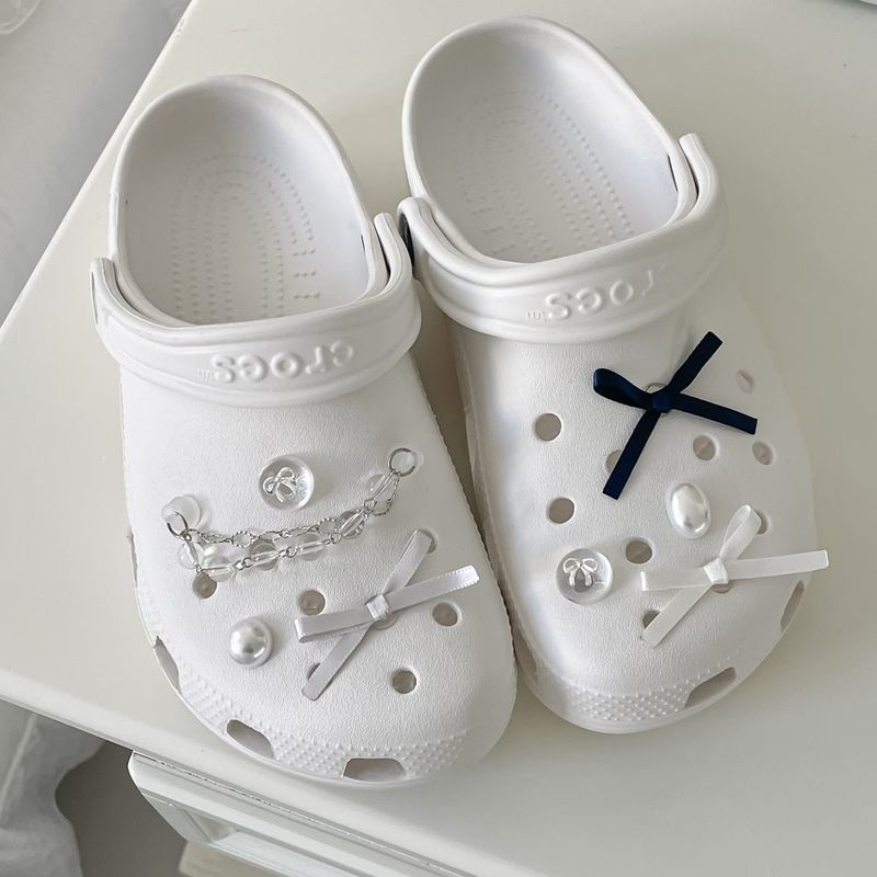 [made]glossy ribbon ver resin shoes charm set 