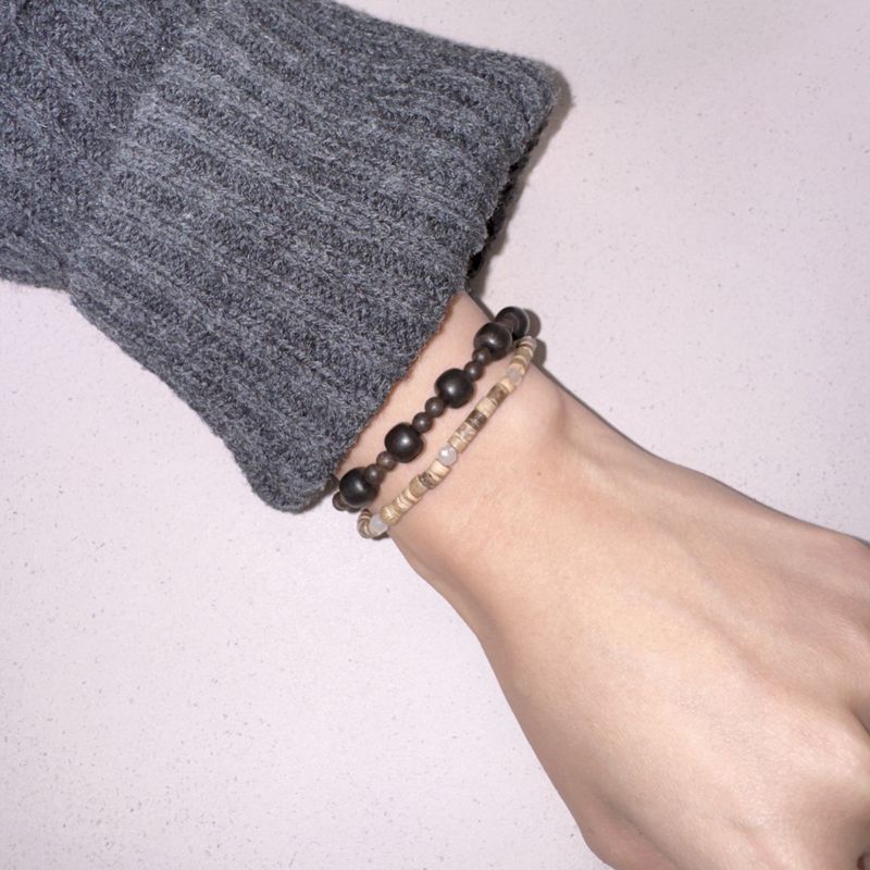 black pop wood bracelet