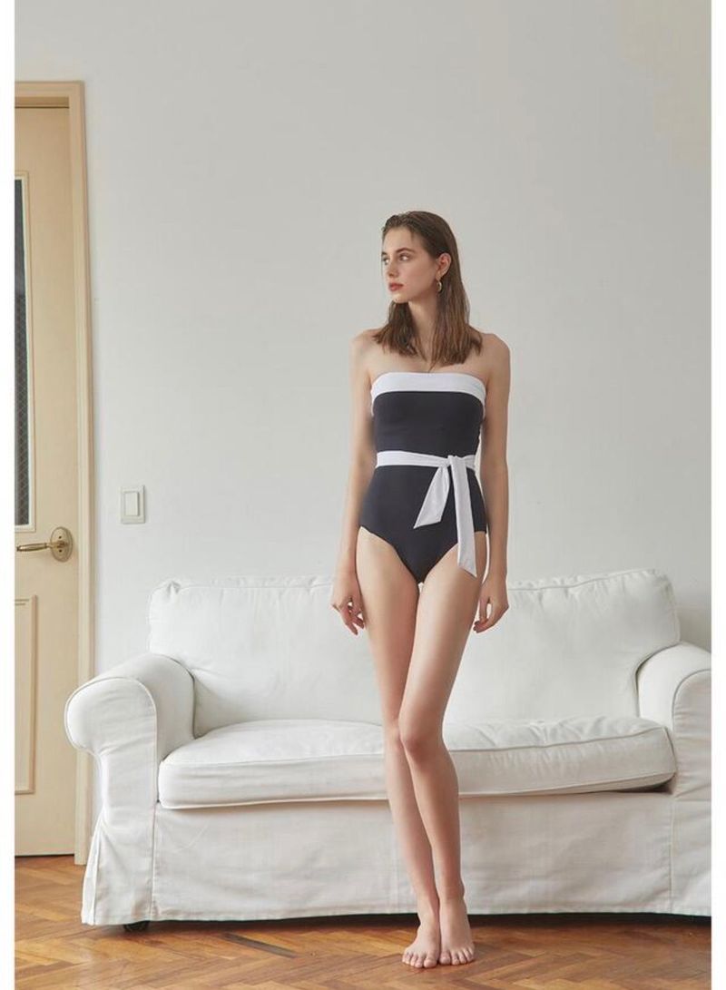 Belted Swimsuit Black