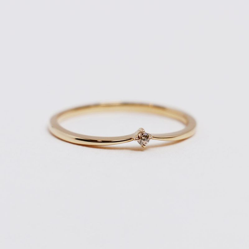 14K gold cognac diamond flow ring