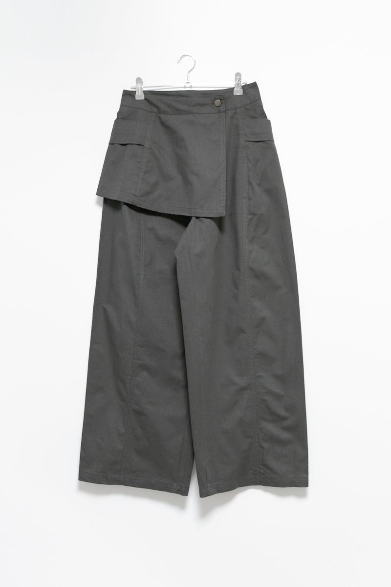wrap skirt pocket pants(3colors)