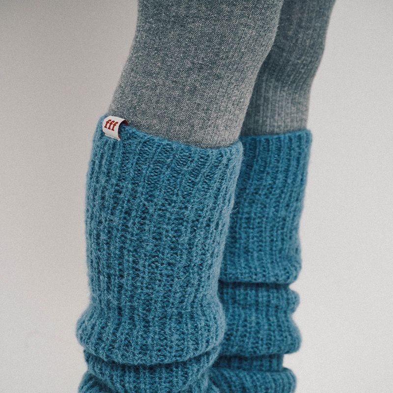 ALPACA LEG WARMERS, BLUE