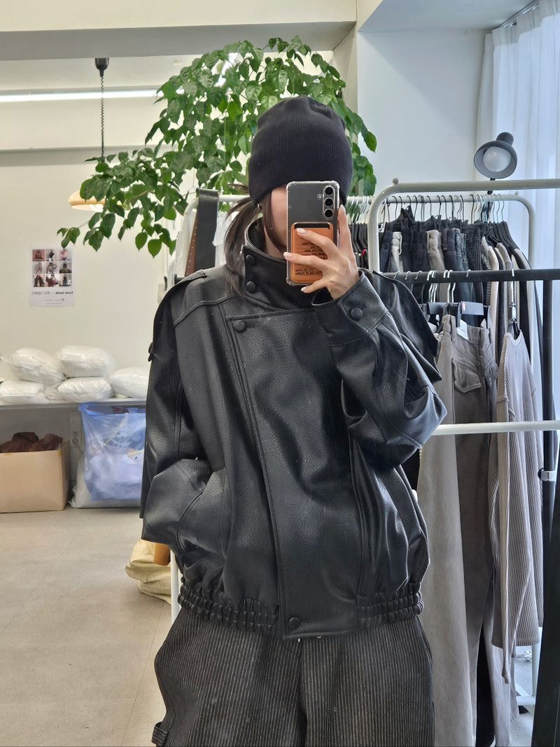 No.1623 high neck leather JK