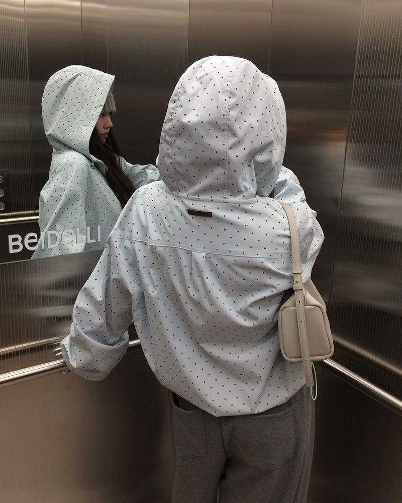 Milly Dot Hooded Windbreaker