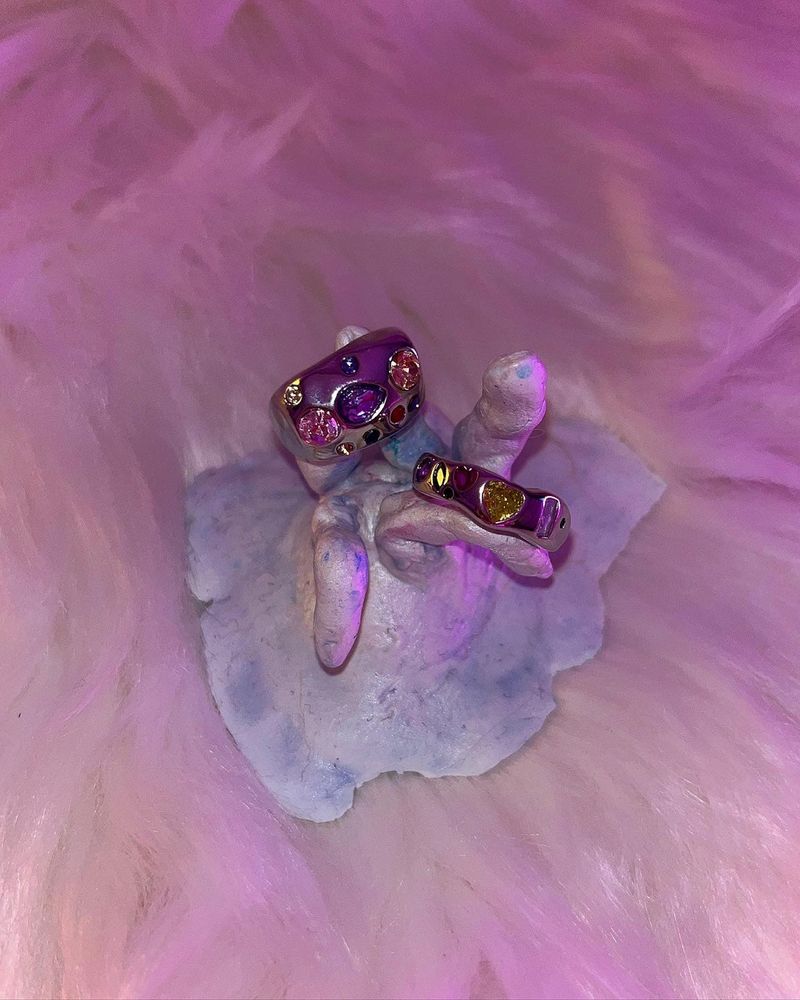 [aespa/Nmixx/Wooah/TNX] Silver gemstone ring_2